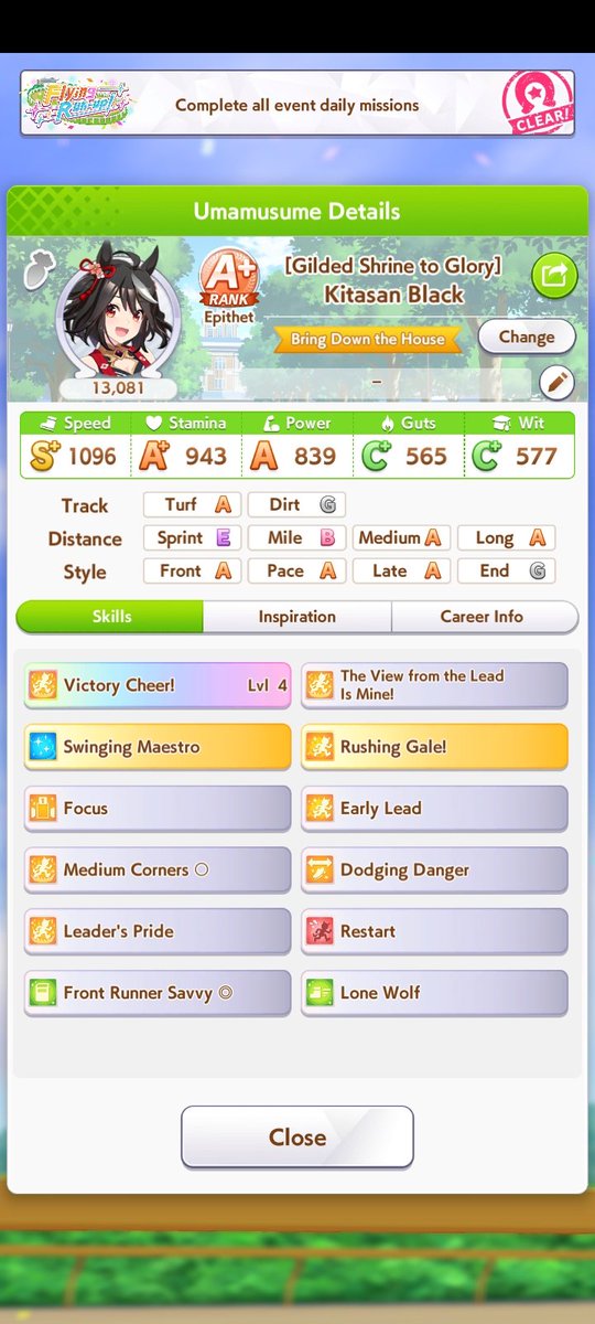 My honest thoughts from one(1) Trackblazer run

What the fuck