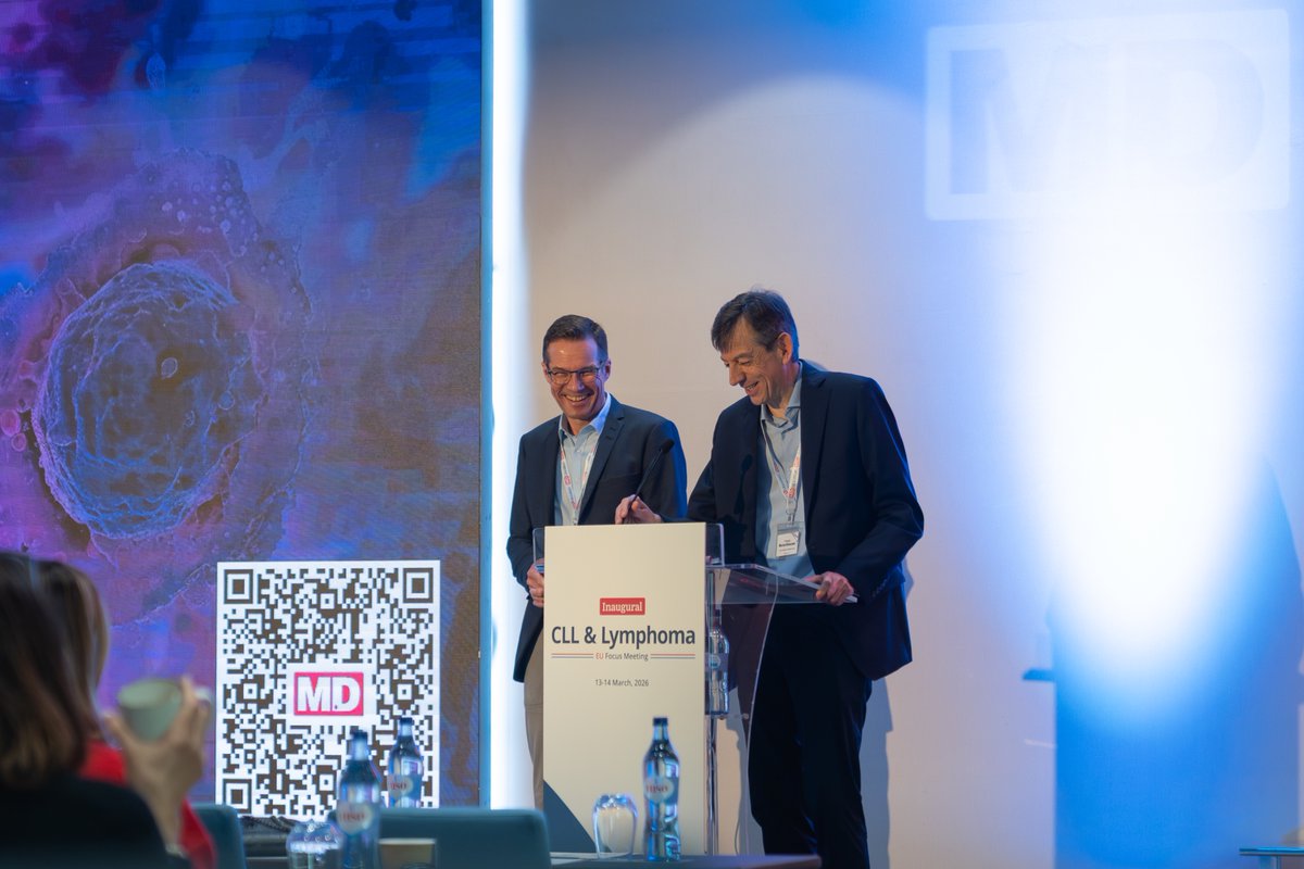 _MDEducation's tweet photo. Stephan Stilgenbauer, MD and Franck Morschhauser, MD have opened Day 1 of the inaugural CLL &amp; Lymphoma EU Focus Meeting 2026 in Lisbon. 🇵🇹

Sign up to receive the meeting recordings: https://t.co/jjONnhynoI

#MDEducation https://t.co/7MquY6HStU