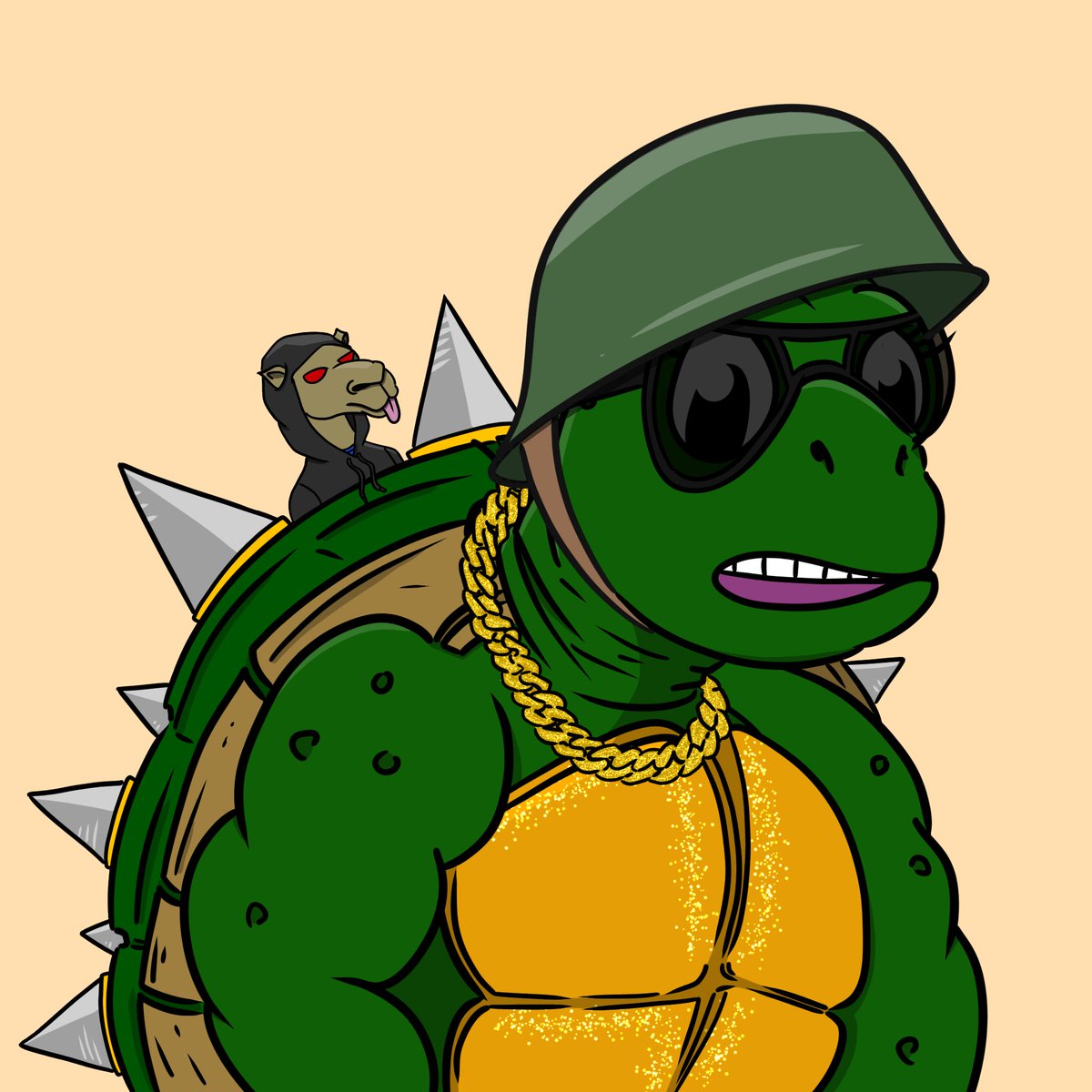 Cryptodaave's tweet photo. @Th3c0llector_ @CamelsNFT @3look_io Happy $wTURTLE Friday C0llector, have a great day #CamelsFam! ๐๐ช #MarsCatsVoyage https://t.co/7AS7XuYXrW