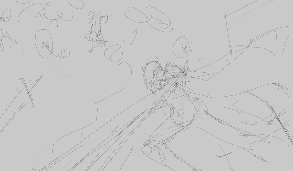 Recently found a tip that helps when I get stuck between the sketch and the clean-up stage. Usually it’s because the image just feels too boring.

When that happens, I usually start over, change the camera angle, and push the perspective more.

Hope this helps if you have the