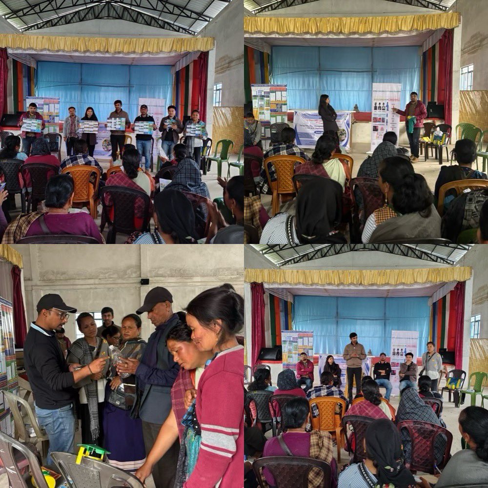 CIPMCMEG's tweet photo. CIPMC Shillong successfully conducted a 2-day HRD/OTP training under Rabi 2025-26 on IPM in vegetable crops with emphasis on the NPSS App for farmers at Nartiang/Nomdong, Thadlaskein, West Jaintia Hills. Officials from the State Horticulture Department and IORA were present. https://t.co/wNAOmybirl