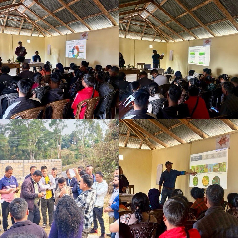 CIPMCMEG's tweet photo. CIPMC Shillong successfully conducted a 2-day HRD/OTP training under Rabi 2025-26 on IPM in vegetable crops with emphasis on the NPSS App for farmers at Nartiang/Nomdong, Thadlaskein, West Jaintia Hills. Officials from the State Horticulture Department and IORA were present. https://t.co/wNAOmybirl
