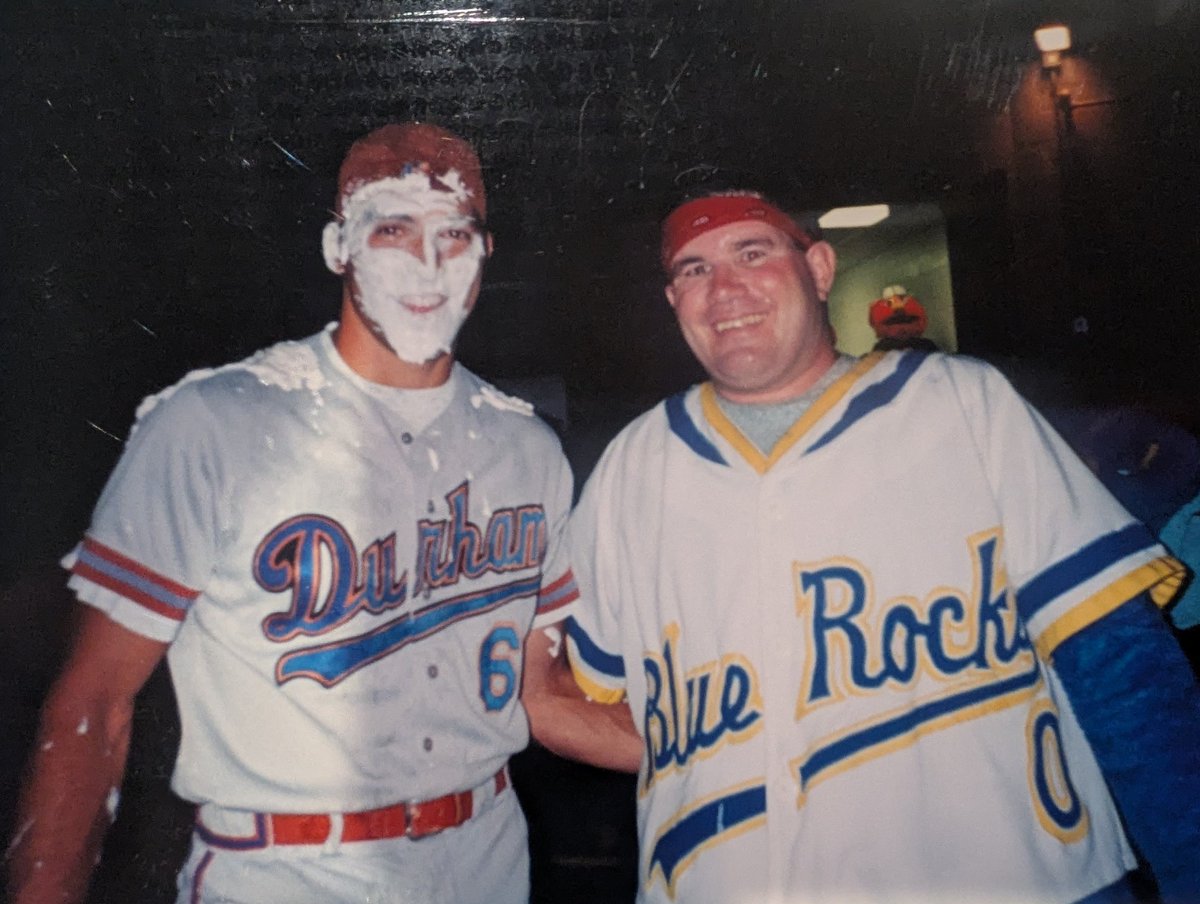 johnnydomino's tweet photo. @DamonAmendo As a minor league mascot in 1997 I pied Mark DeRosa and always felt a little bad about that. Now I know it was totally justified. https://t.co/cPphjpT8NF