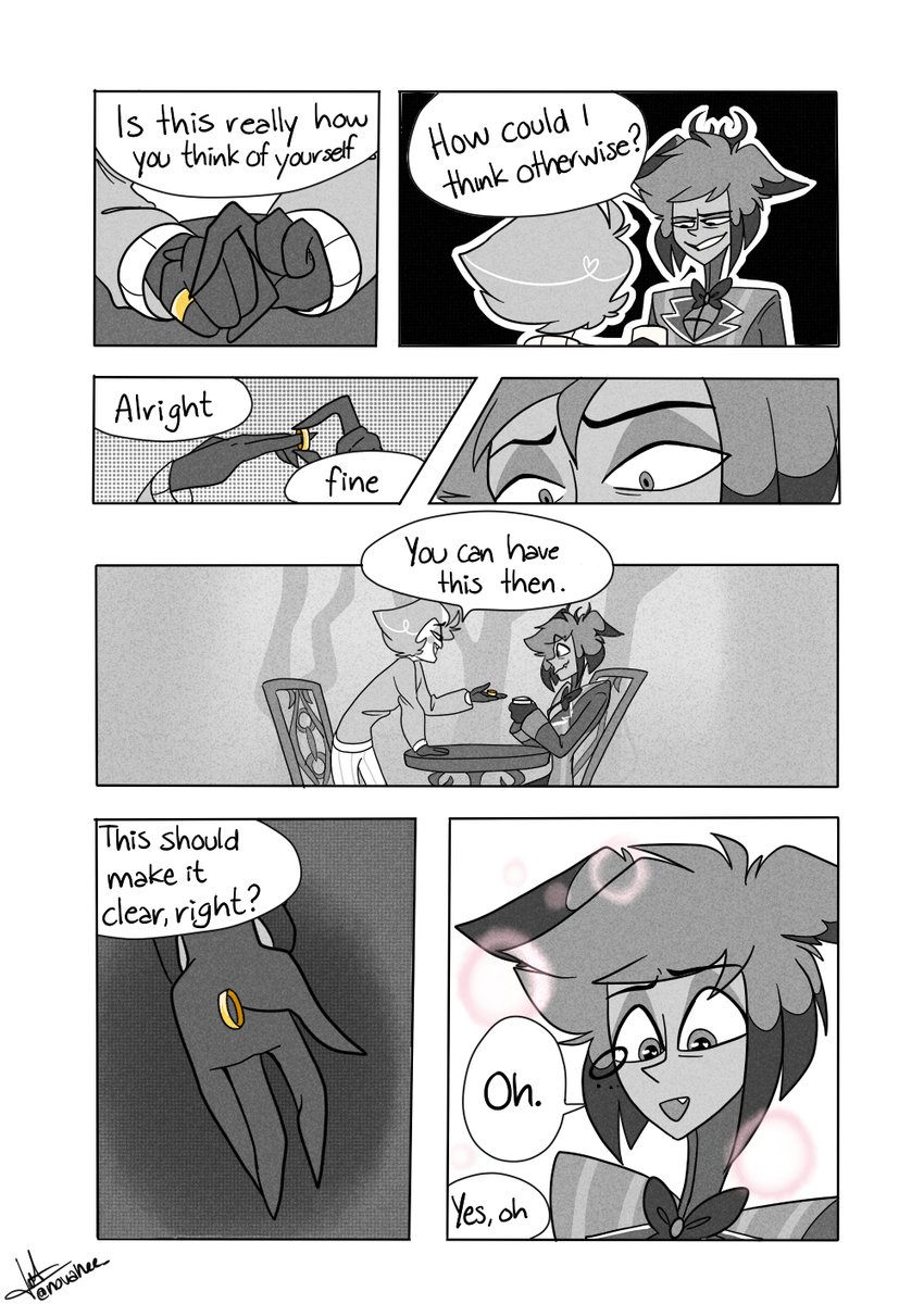 Teamed up with my bestie <a href="/nachtingale2547/">nachtingale</a> amd we made a comic with fanfic pff #radioapple #HazbinHotel