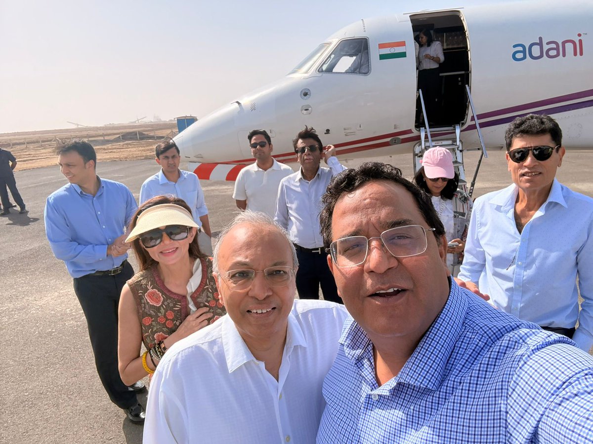 gdalmiathinks's tweet photo. Extraordinary stimulating day visiting Khavda Solar Park, slated to be the world's largest hybrid renewable energy park, and Adani Port in Mundra, India's largest commercial port. Unprecedented scale, A+ project execution, motivated teams. We saw firsthand what passion can do. https://t.co/08fjACXPxc
