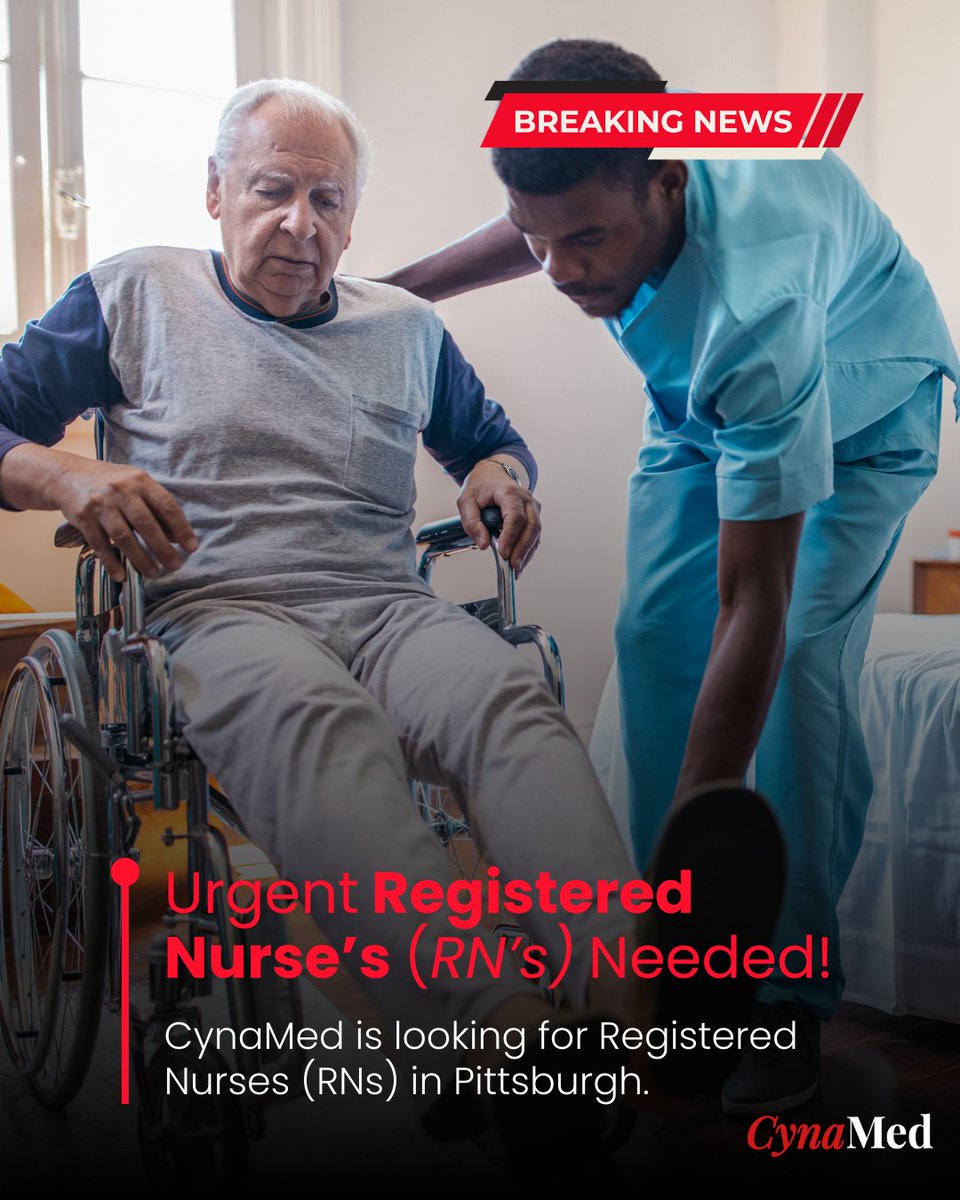 CynaMed's tweet photo. 🚨 URGENT: RNs NEEDED IN PITTSBURGH! 🚨 CynaMed is hiring dedicated Registered Nurses to join our team. Make an impact in healthcare! 📞 Apply today! #RegisteredNurse #RNJobs #PittsburghNurses #HealthcareCareers #NowHiring https://t.co/Ro7yIMQpas