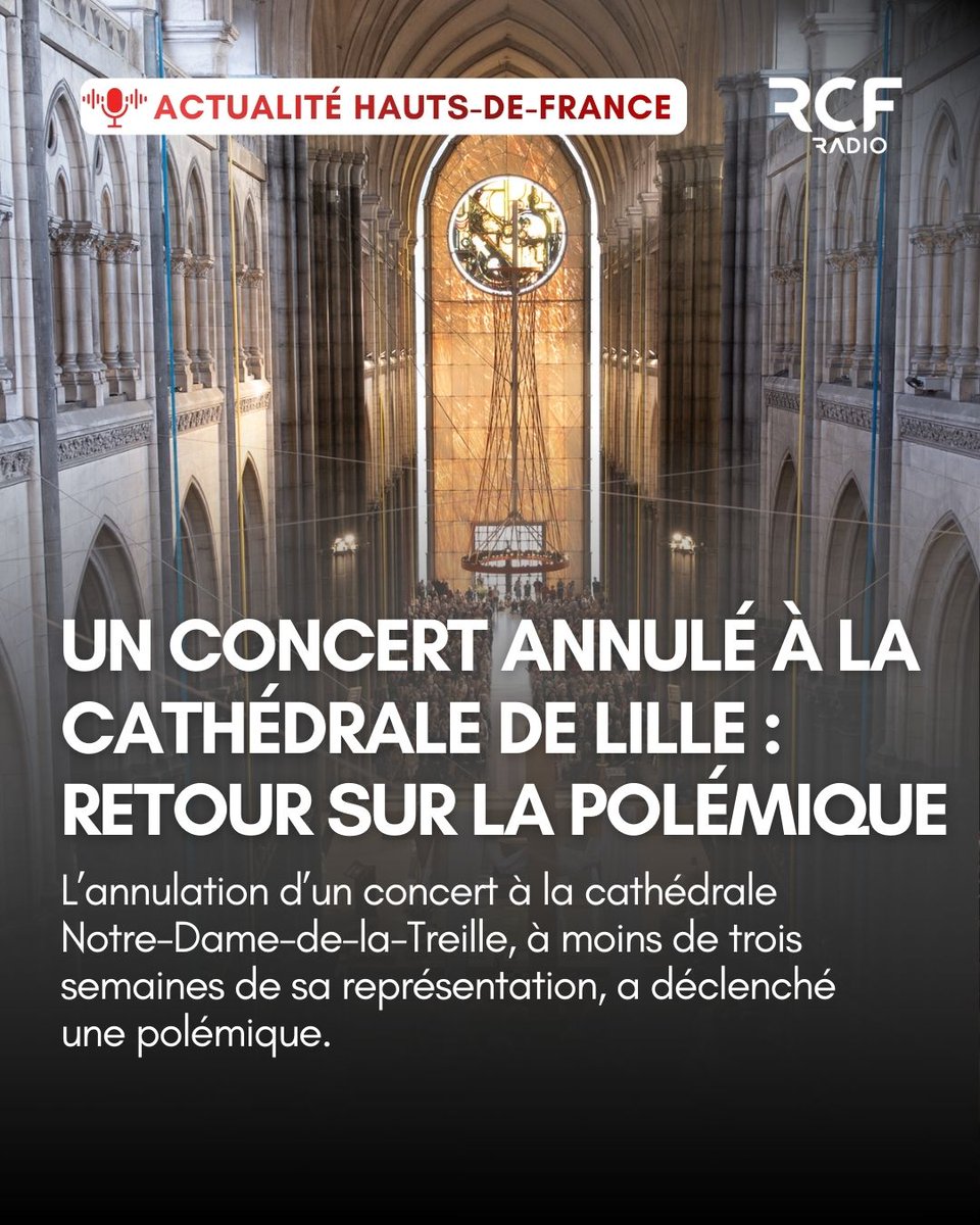 RCF_NORD's tweet photo. L’Orchestre universitaire de Lille et les responsables de la cathédrale se répondent par médias interposés. Retour sur une controverse qui a pris de l’ampleur sur les réseaux sociaux et dans les médias.
🔗  https://t.co/2HArfRGKLr https://t.co/UB2UPWf92r