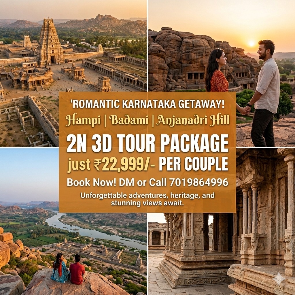 hampitrip's tweet photo. Explore Hampi Badami and Anjanadri Hill. Summer Holidays deal just Rs. 22999/- per couple
🌍 https://t.co/kvQ70I9bs5
#hampi #badami #anegundi https://t.co/nCiU4F7m7x