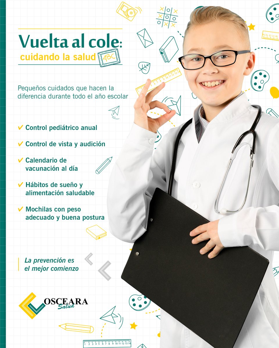 OscearaS's tweet photo. 🎒👧 El comienzo del ciclo escolar es una buena oportunidad para reforzar hábitos saludables en casa. 

🚸🧃Pequeños cuidados pueden ayudar a que niñas y niños tengan un año escolar con más bienestar, energía y aprendizaje. ✨

#SaludInfantil #Prevención #VueltaAlCole https://t.co/FNm9GS1vVv