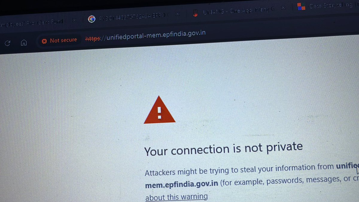 ThakkarSonal's tweet photo. @officialepfo why this site is still not updated to https?millions of Indian hv epfo account and not a single online task can be completed quickly https://t.co/SAHaZF5Jck