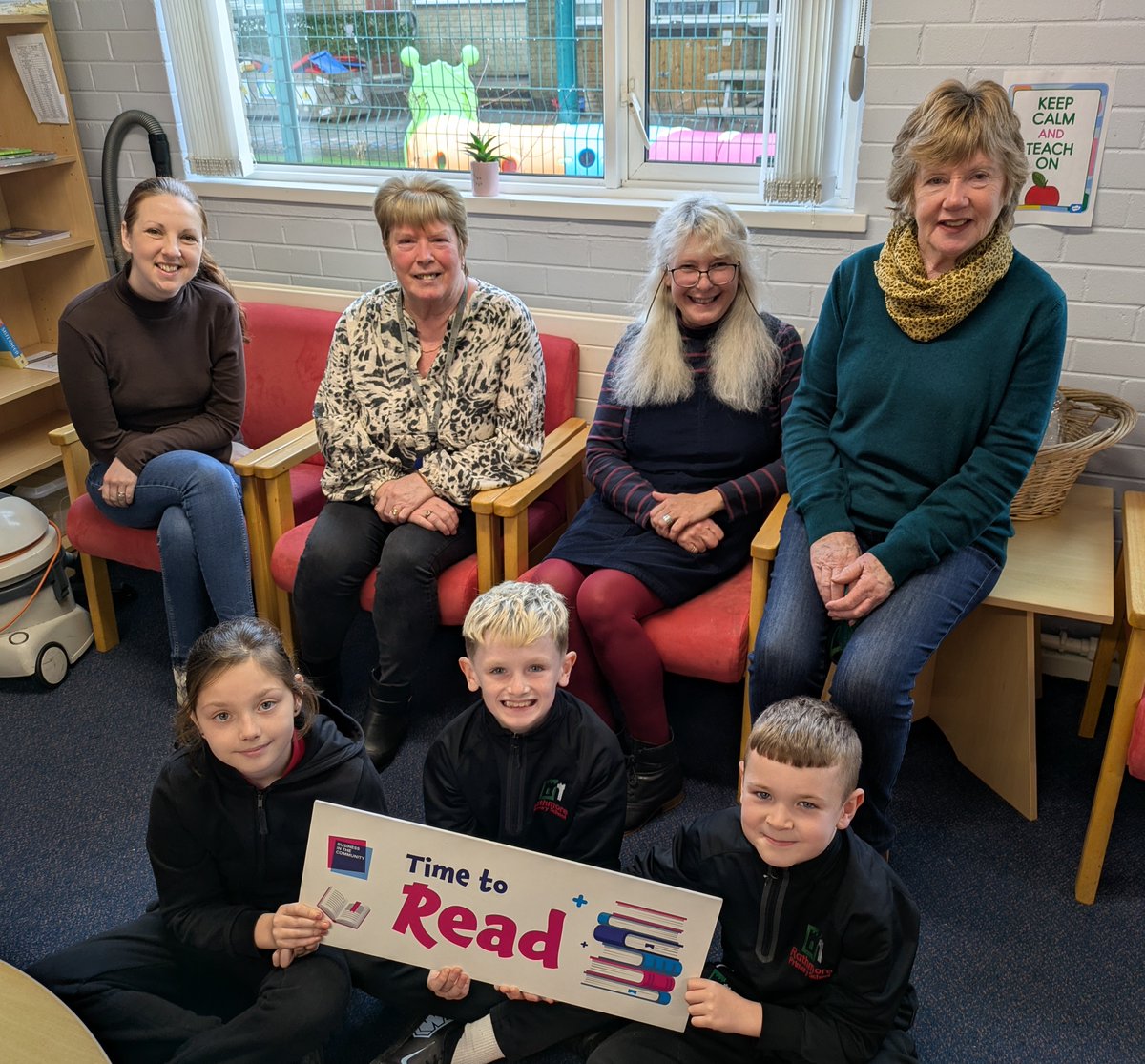 mulgrew_ciara's tweet photo. A lovely visit to @RathmorePS this week to see #TimetoRead in action. Great to hear about the books they’ve enjoyed, from animals to Roald Dahl to football favourites! Huge thanks to our amazing #volunteers from the #U3A &amp; @Education_NI for inspiring our young readers. @bitcni https://t.co/lZcPjx3SJY