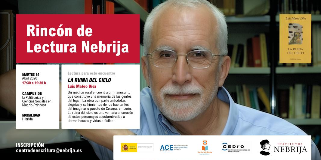 de_escritura's tweet photo. Ya tenéis lectura para Semana Santa 😉 Estamos emocionados con la visita de este autor.
Nos vemos en el próximo #RincónDeLectura, @Nebrija 📚 https://t.co/Se1LWM88Qg