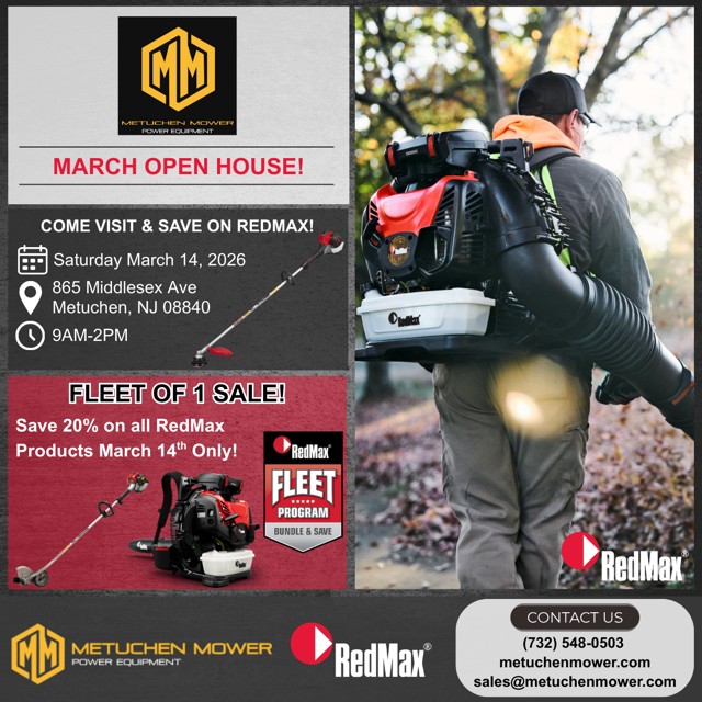 MetuchenMower's tweet image. 🚨 OPEN HOUSE DEAL 🚨
20% OFF ALL REDMAX
Trimmers • Blowers • Weed Whackers
#MetuchenMower #RedMax #OpenHouse #LandscaperLife 

🚨 OFERTA REDMAX 🚨
20% DE DESCUENTO EN REDMAX
Trimmers • Blowers • Weed Whackers
Solo durante nuestro Open House – 14 de marzo de 2026.