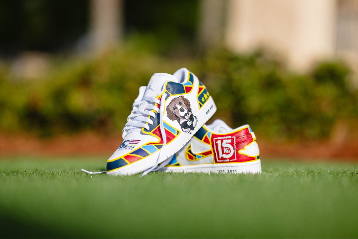 THEPLAYERS's tweet photo. Have to break out the Air K9s in celebration of @K9sforWarriors’ 15-year anniversary! 

Happy to support this great organization as today’s Charity of the Day! https://t.co/8UHTqvScJQ