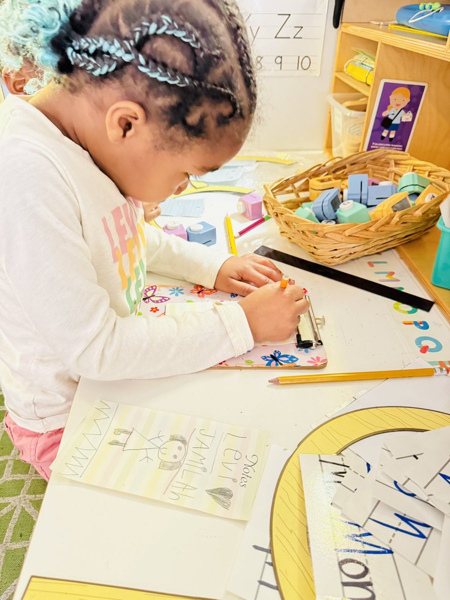 RCPS_EarlyLearn's tweet photo. “Students came ready to work… multiple tools, big focus, growing writer energy.”

#WritingCenter #EarlyWriters
#PreKWriting
#KinderWriting
#EmergentLiteracy https://t.co/bL1iS00X7B