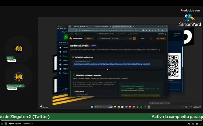 ZingoLabs's tweet photo. Do you know how to set up a block explorer in #ZingoPC? 

In our live stream, we're walking through an example using @zypherscan 

Join the live stream here: https://t.co/yZrLoCXKn4 https://t.co/Se6zxqogOS