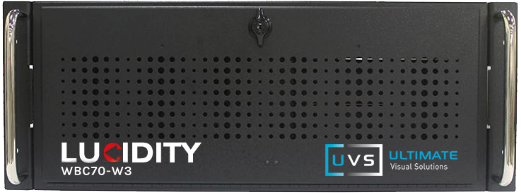 The WBC70-W3 can be configured with the same types of HDMI and IP video decoding input cards as the WBC50, whilst providing a larger seven-slot chassis for those with more complex video display requirements.
