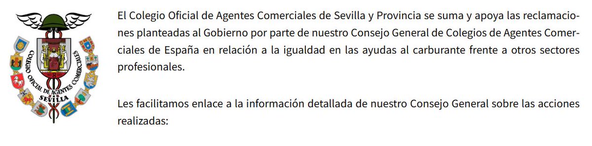 Nuestro Consejo General reclama al Gobierno igualdad en las ayudas al carburante. Más detalles: cgac.es/los-agentes-co…