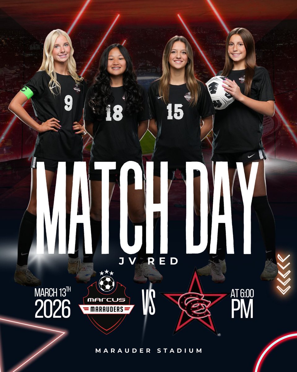 Marcus_MMFCG's tweet photo. GAME DAY GAME DAY GAME DAY!!

Tonight is a BIG game as MMFCG takes on Coppell for the District Championship!! As always, come out, BE LOUD, and cheer on the girls as we close out district play!! ❤️🖤⚽️ #wearthetarget https://t.co/BcaFl3tTlM
