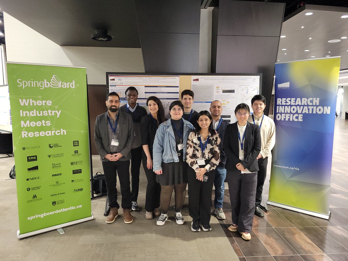 erinl_ca's tweet photo. At #DO26 we were happy to host @MemorialU Research Innovation Office's student research poster presentations. These projects are impressive: from maritime cyber security to digitally verifying marine coating performance under ice. Learn mnore about RIO:   https://t.co/XhLopmnGvD https://t.co/BD2XzYj4Sb