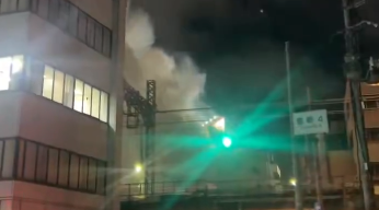 梅田界隈も煙がすごかった。