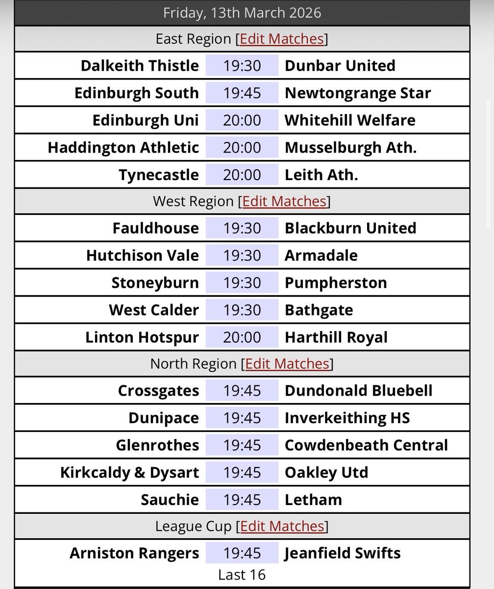 East Of Scotland Football Development League tweet media