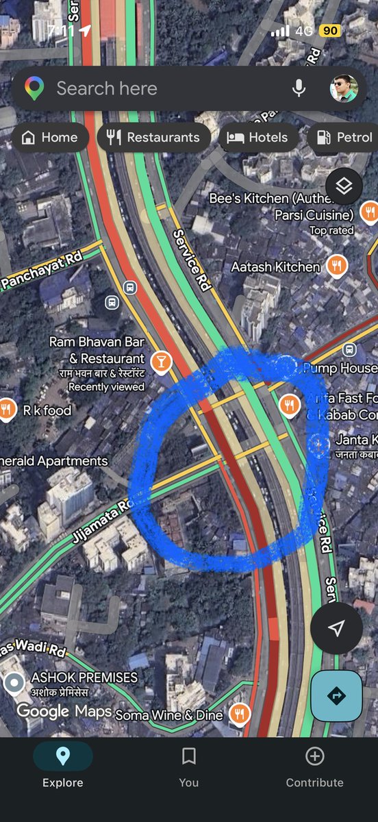 razerpro6's tweet photo. WEH seriously needs a big overhaul, especially at Andheri east (circled in blue) 

Why can’t we have smooth roads like BWSL/Coastal road in suburbs ? 

@mybmc @Dev_Fadnavis @CMOMaharashtra @mieknathshinde @BJP4Mumbai https://t.co/dhKu2kE8hj