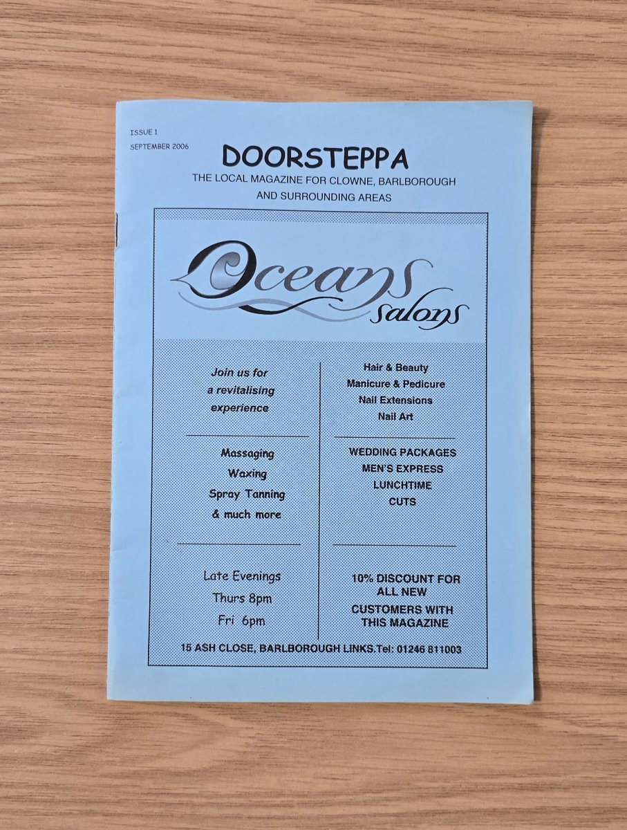 Doorsteppa's tweet photo. Sometimes you need a reminder of how far you’ve come.

This week I found Issue 1 of The Barlborough Doorsteppa while clearing an old bookcase. Amazing to see how much the magazine has grown over the years.

Proud to keep supporting local businesses and communities.

#Barlborough https://t.co/Dvjpn98Gwv