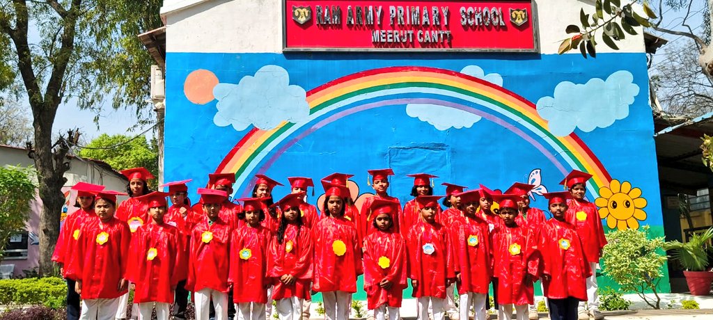 MeerutRam's tweet photo. Celebrating the Graduation ceremony for the batch 2025-26 at RAPS
Proud of our young achievers. The program includes a teachers’ skit, a wonderful UKG dance, and certificate distribution. 
Wishing our students success as they step into the next class!
#AWES#AWWA#RAMdivision https://t.co/rYObDW39sa