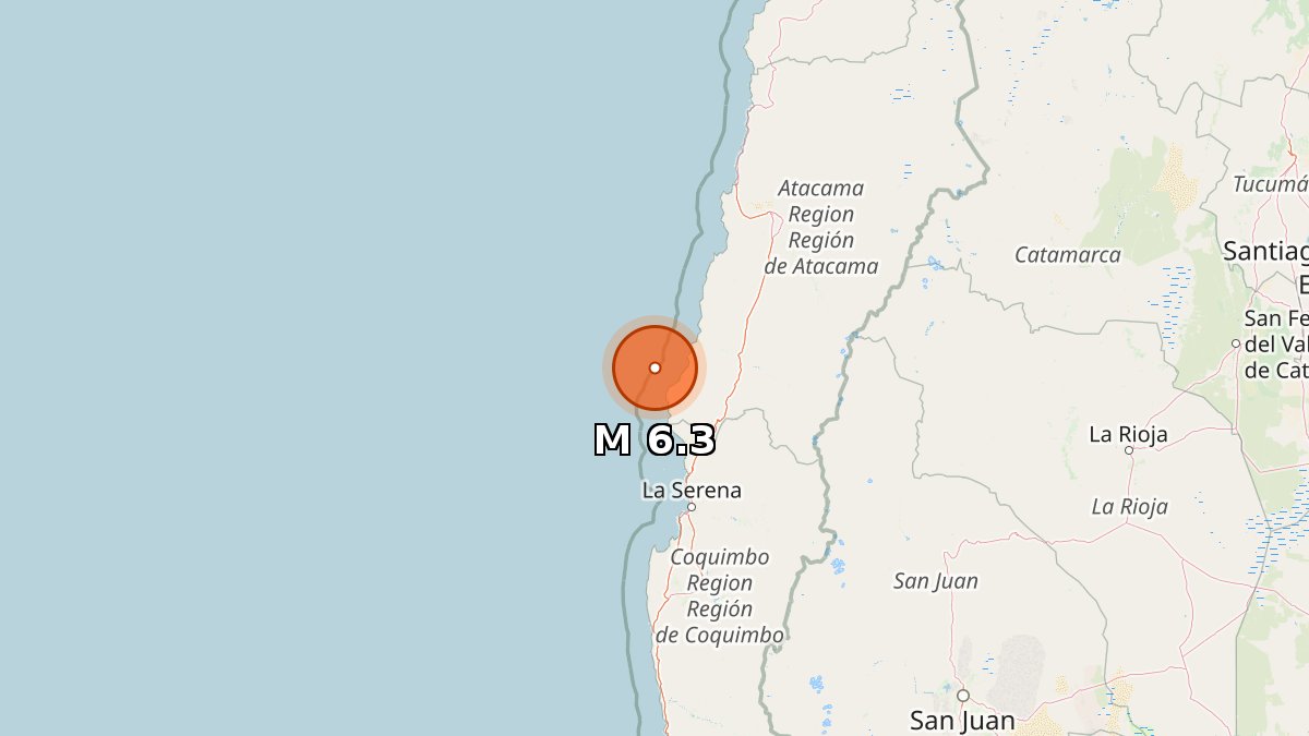 NewEarthquake's tweet photo. 6.3 earthquake 🟠

📍 85 km W of Vallenar, Chile
🕒 Mar 13 13:39:18 UTC (14m ago)
⬇️ Depth: 10 km

https://t.co/NGcz1DiPB9 https://t.co/WIARb3JV2L