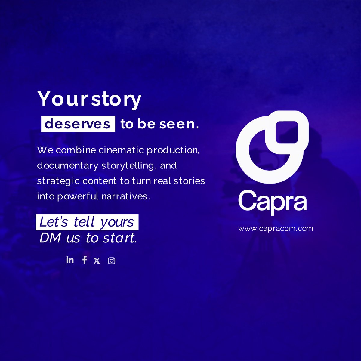 Capracomet's tweet photo. Elevate voices and craft engaging stories.
Stories have the power to inspire, connect, and create change. By elevating voices and sharing authentic experiences, we open doors to new perspectives and meaningful conversations. https://t.co/sTks5InfiR