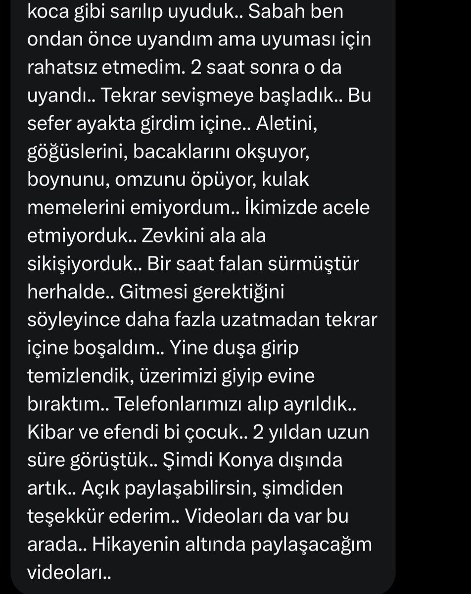 Olgun aktif 20’lik ateşli çıtır pasifi kulak memelerine kadar yalayıp 1 gece boyunca türlü pozisyonda sikip iliklerine basar boşalmış 😈
Yorumlara videosunu koyacağını da belirtti 👇🏻