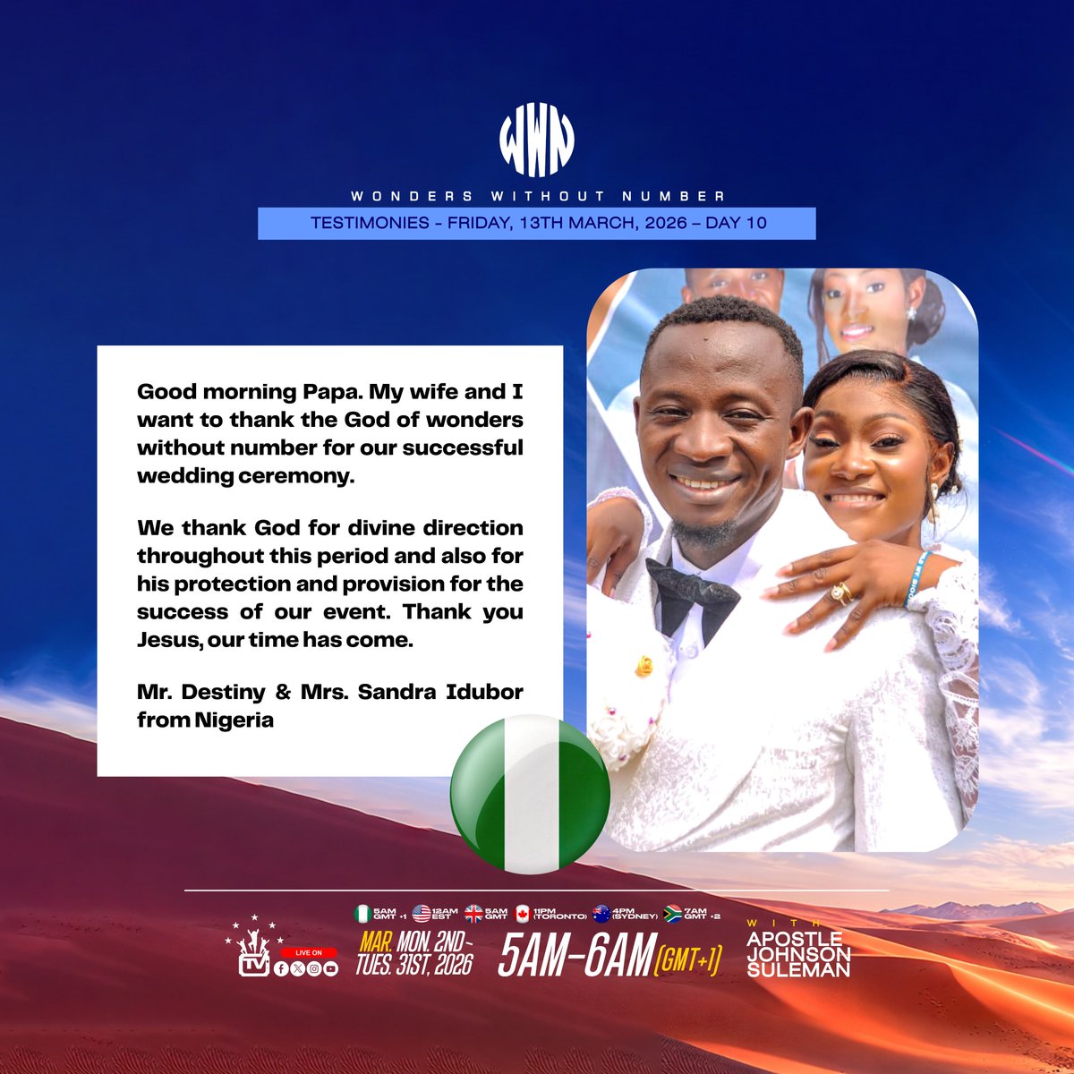 APOSTLESULEMAN's tweet photo. 🙏O LORD, By Your Light, I Walk Through Darkness (Job 29:3)

#ApostleSulemanLIVE #WWN #SetYourAltarOnFire🔥 https://t.co/anshVI7TmU