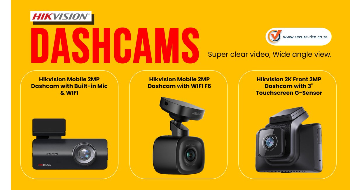 SecureRite's tweet photo. Hikvision Dashcams - Premium &amp; High-Quality Recording with Advanced Features.

Budget Friendly, Effective Security, Legal &amp; Peace-of-mind Device.

Get Yours Here https://t.co/WbxDPg82lj https://t.co/KX5s2ZwPlp