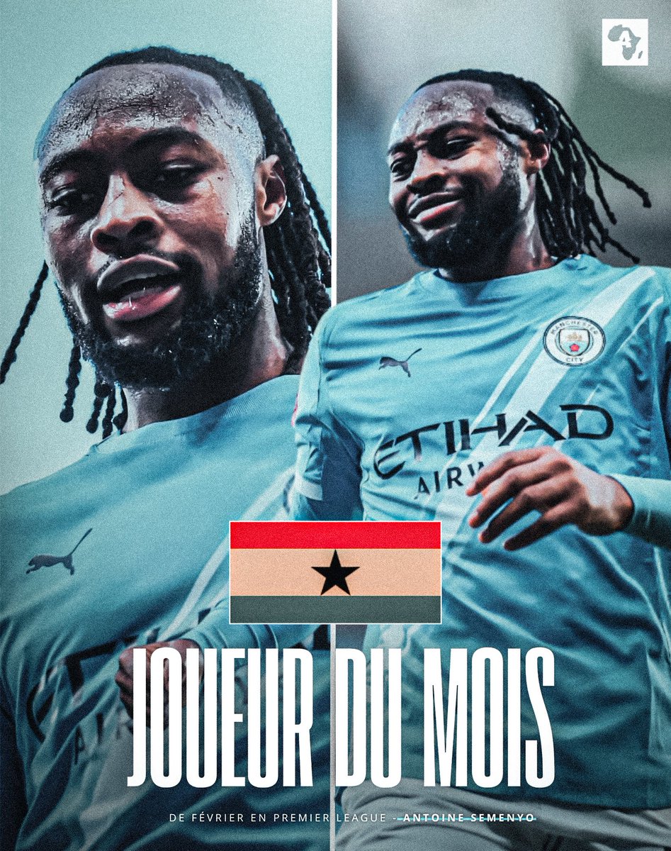 ActuFootAfrique's tweet photo. 🚨 𝑶𝑭𝑭𝑰𝑪𝑰𝑬𝑳 ! Antoine Semenyo 🇬🇭 est le joueur du mois de février en Premier League. 🏴󠁧󠁢󠁥󠁮󠁧󠁿🥇 https://t.co/IdHICAa8CK