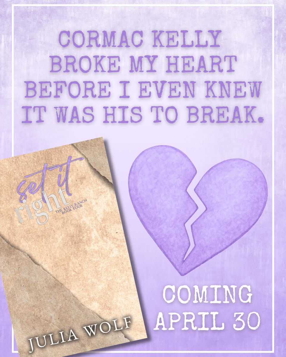 JuliaIsWriting's tweet photo. Set It Right is coming April 30th! 
https://t.co/CYgO1gHaVC

#bookrecs #smalltownromance #secondchanceromance #romancebooks #booklovers https://t.co/UH2jtC8qpX