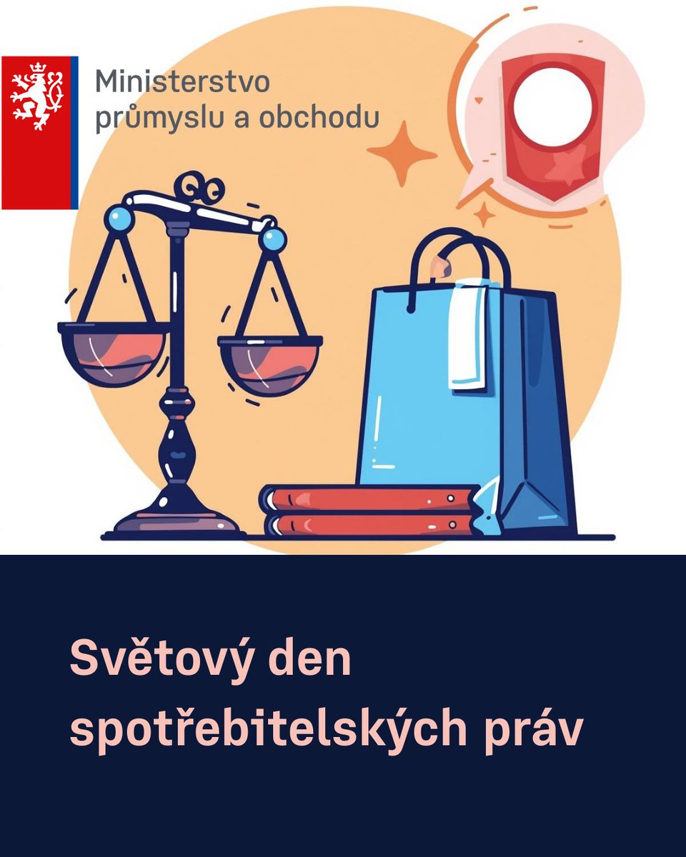 mpo_tweetuje's tweet photo. Světový den spotřebitelských práv už tuto neděli

Každoročně upozorňuje na význam ochrany spotřebitelů a bezpečnosti výrobků. Letošní motto zní „Bezpečné výrobky, sebevědomí spotřebitelé“, což je také téma globální kampaně organizace @Consumers_Int.

Bezpečnost výrobků zůstává celosvětově velkou výzvou. Například společná akce @OECD z roku 2021 ukázala, že 79 % kontrolovaných online nabídek nesplňuje stanovené požadavky a 87 % výrobků stažených z trhu nebo zakázaných je i nadále dostupných online.

V poslední době došlo i k několika důležitým krokům:
 🔹 OSN v prosinci 2025 přijala první globální zásady pro bezpečnost spotřebitelských výrobků.
 🔹 Evropská komise loni představila nástroje pro bezpečný a udržitelný e-commerce, které reagují na rychlý růst online nákupů.

Letošní kampaň zdůrazňuje především větší informovanost spotřebitelů, spolupráci států, firem a spotřebitelských organizací i lepší sdílení informací při stahování nebezpečných výrobků z trhu.

Více informací 👉 https://t.co/nN2Im6fETF