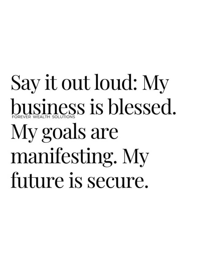 Let it be known: my business is thriving, my goals are unfolding, and my future is unshakable. #BOSSBeliever