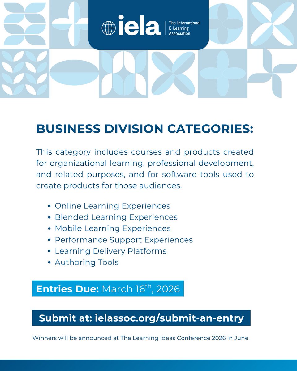 International E-Learning Association (IELA) tweet media