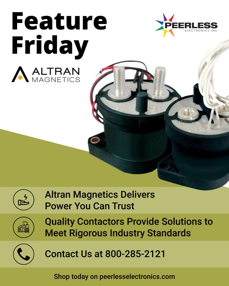 PeerlessElec's tweet image. Precision you can trust. Altran Magnetics delivers dependable performance across power conversion and industrial applications. Shop #authorized Altran now 👉 peerlesselectronics.com/all-products?f…

#FeatureFriday #AltranMagnetics #Peerless #IndustrialElectronics
