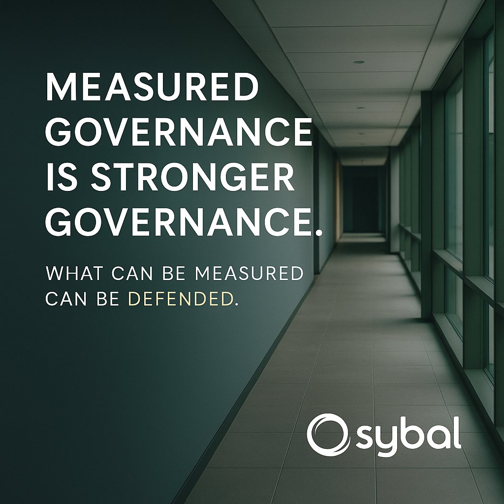Governance becomes fragile when it cannot be measured.
Sybal’s Proof of Governance® turns policy into observable performance with enforceability analysis, effectiveness scoring, and anomaly detection—creating governance intelligence that can be defended.
What can be measured c...