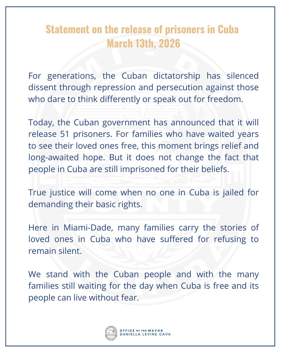 Daniella Levine Cava tweet media