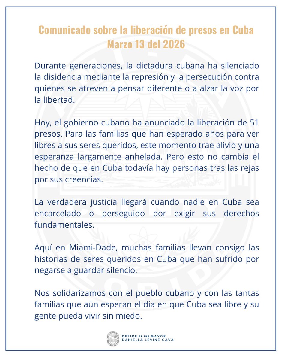 Daniella Levine Cava tweet media