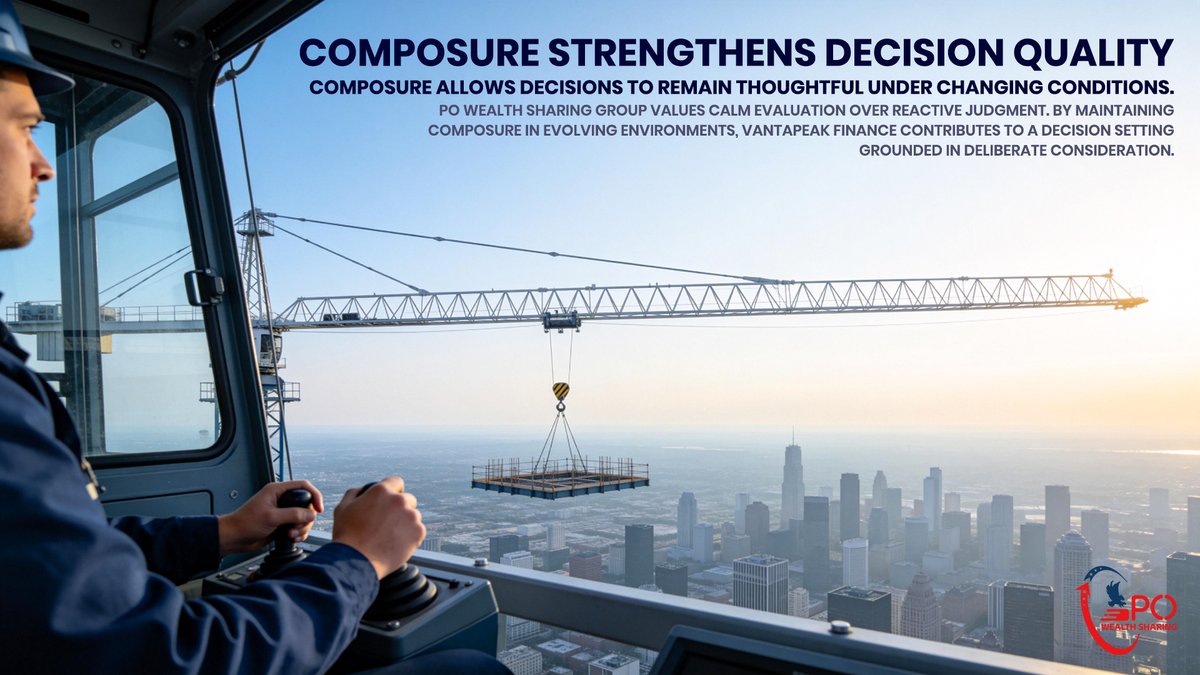 POWealthSharing's tweet photo. 🍀 Decision quality grows from composure.
🌐 At PO Wealth Sharing Group, calm evaluation guides action.
🔗 With Vantapeak Finance, steadiness supports thoughtful decisions.

#POWealthSharingGroup #VantapeakFinance #Composure #DecisionQuality https://t.co/eGRBS4XSpt