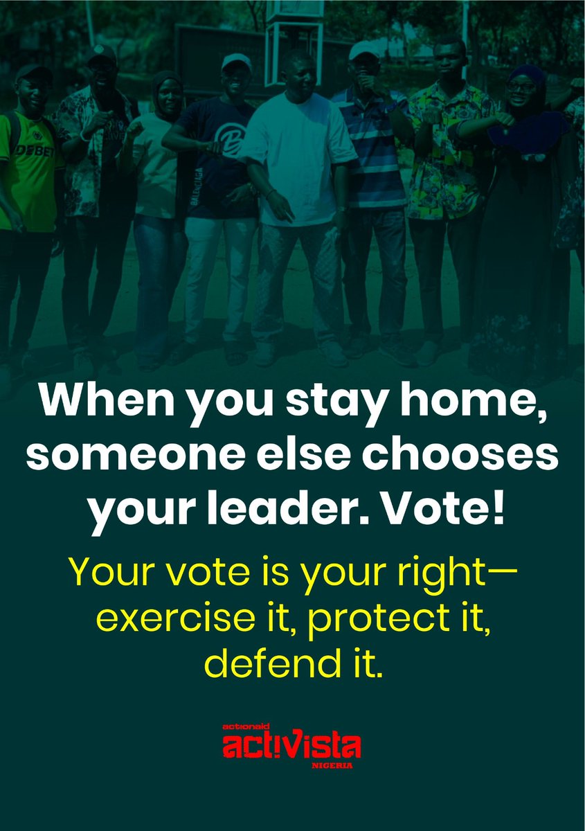 ActivistaNG's tweet image. Democracy works when we all show up. Be part of the solution!
#OccupyNASS #AheadOf2027
#GenV 
#letyourvotedecide