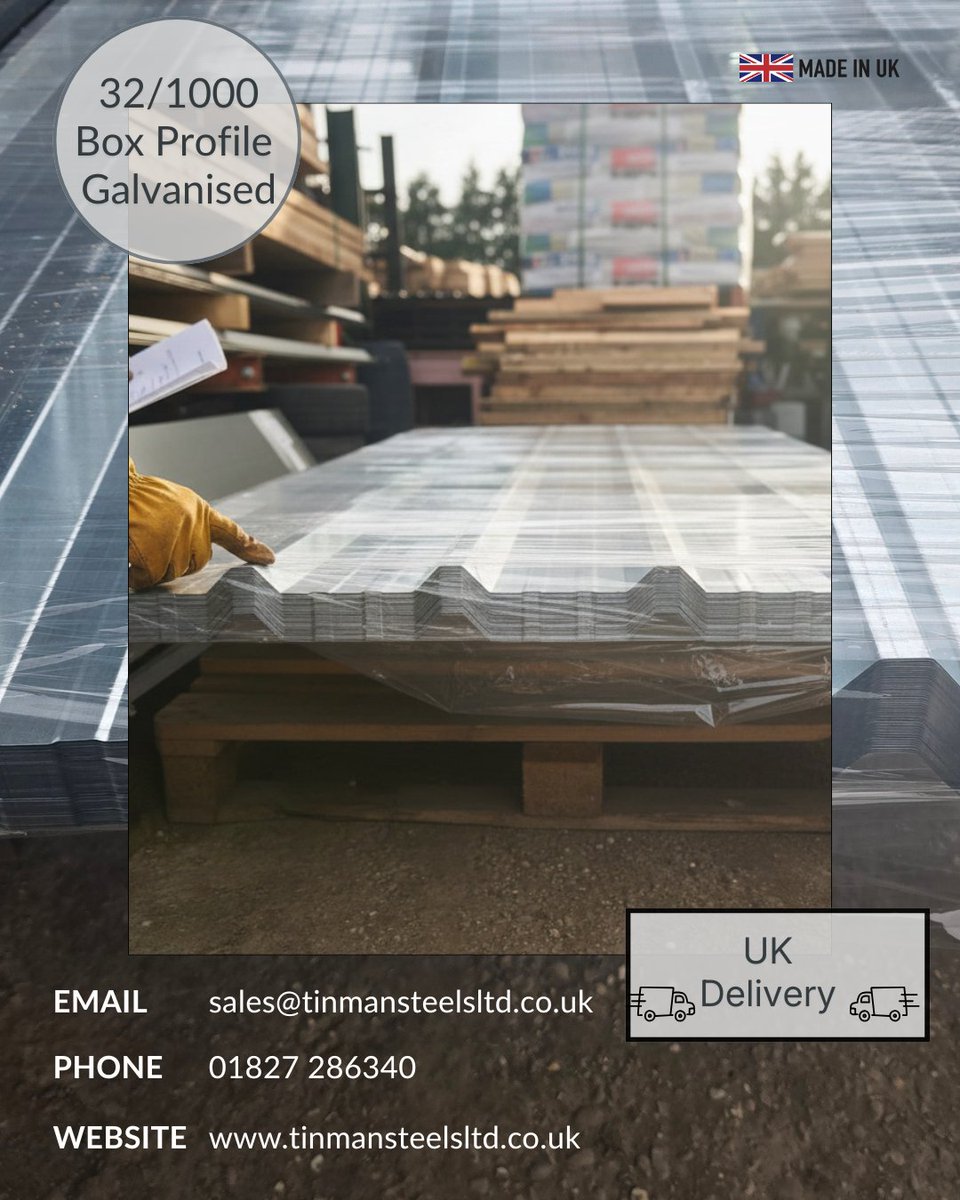 tinmansteelsltd's tweet photo. 🔩 Galvanised Box Profile Steel – Strong, Durable &amp; Built to Last 🔩

#SteelSupply #GalvanisedSteel #BoxProfile #ConstructionMaterials #SteelFabrication
#BuildingMaterials #AgriculturalRoofing
#SteelCladding https://t.co/j3orFKAznA