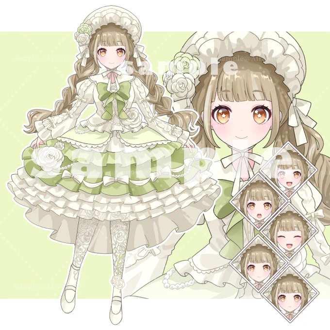 販売開始いたしました 【表情差分5種】ふわふわロリィタ (¥30,000) | SKIMA(スキマ) #SKIMA #opt販売