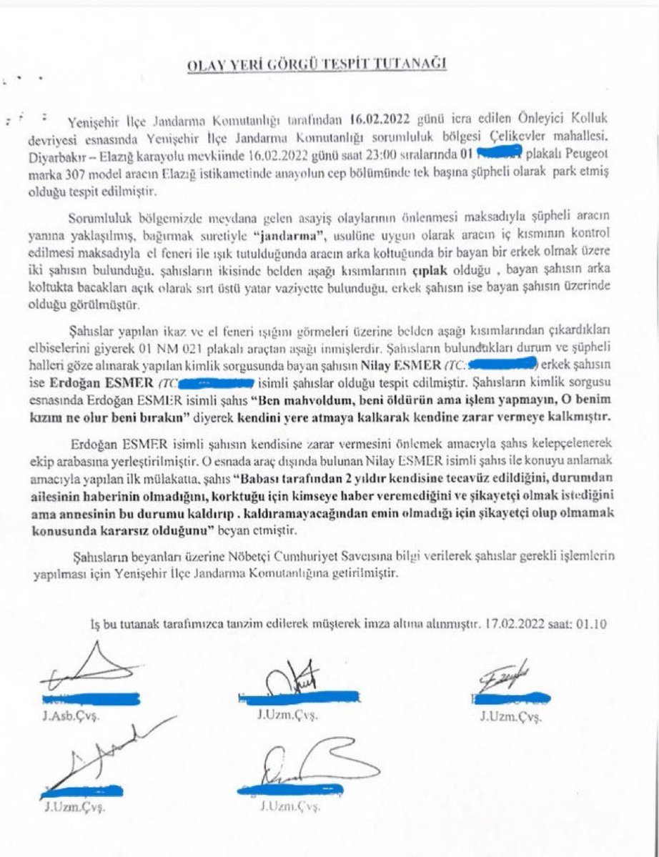 📍Gazeteci Ferit Demir “skandalın” belgesini paylaştı!

Siren sesi, Amerika-İran savaşı derken bu olay araya kaynamamalı! Belgeye iyi bakın:

— Jandarma baba Erdoğan Esmer’i, kızı Nilay Esmer ile arabada basıyor.

— Baba “beni öldürün ama işlem yapmayın, ben babayım” diyor.

—