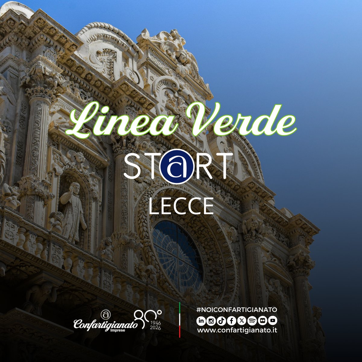 Sabato 14 marzo alle ore 11.55 su #Rai1 torna #LineaVerdeStart, programma condotto da Federico Quaranta realizzato dalla #Rai in collaborazione con <a href="/confartigianato/">Confartigianato</a>. La nuova puntata è su #Lecce e sul #Salento. Tutte le puntate anche su <a href="/RaiPlay/">RaiPlay</a>: confartigianato.ra.it/news.php?idnew…