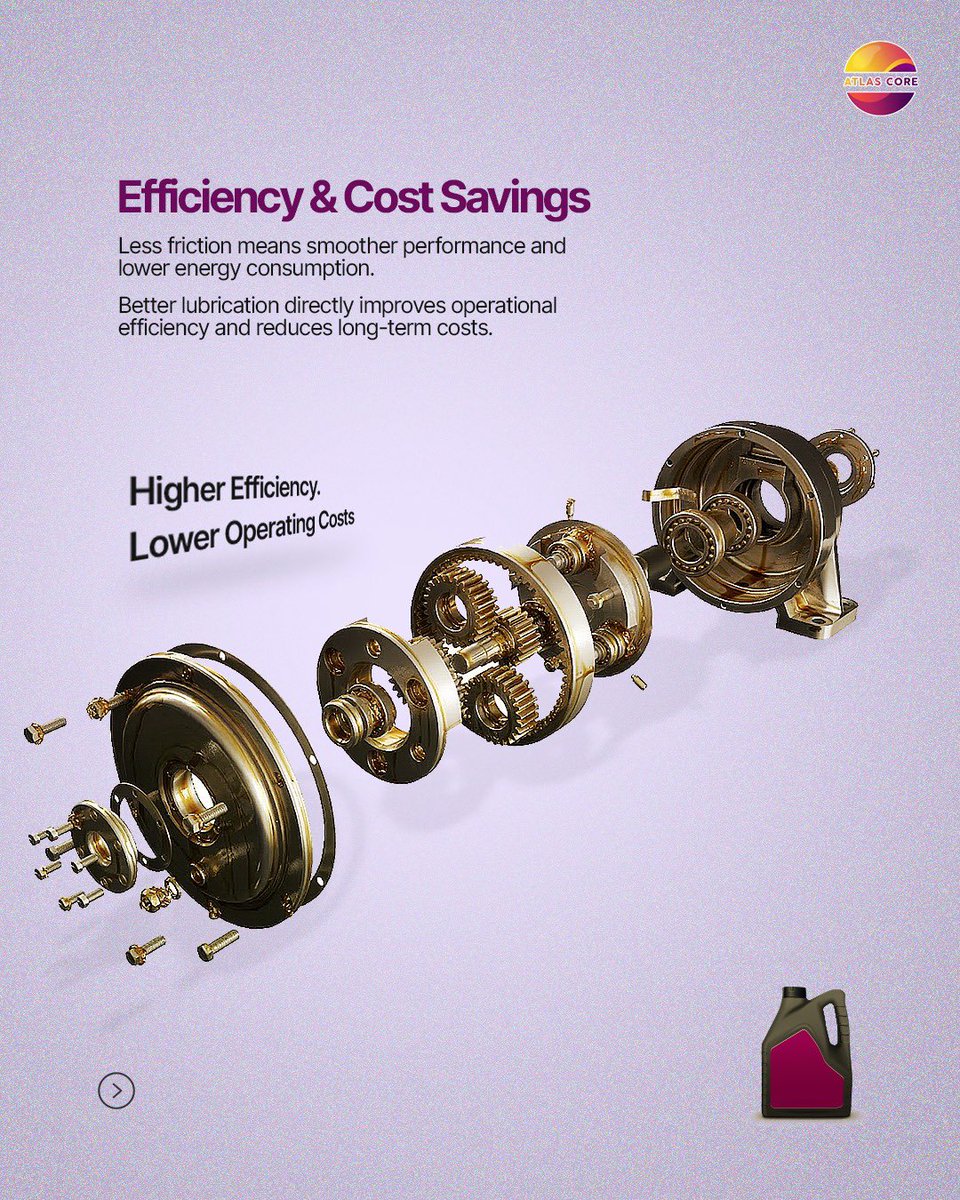 atlascoreenergy's tweet image. Performance is not accidental. It is engineered!

Protect your equipment today with high-performance lubricants.

#atlascoreenergy #lubricants #engineefficiency